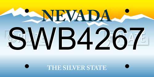 SWB4267 Nevada License Plate