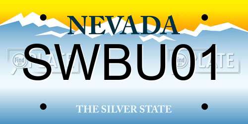 SWBU01 Nevada License Plate
