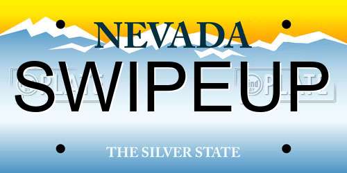 SWIPEUP Nevada License Plate