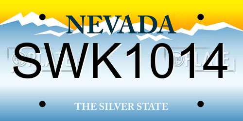 SWK1014 Nevada License Plate