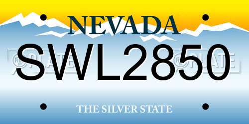 SWL2850 Nevada License Plate