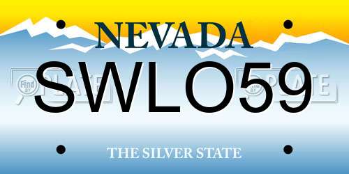 SWLO59 Nevada License Plate