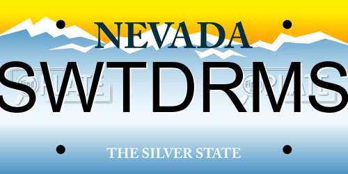 SWTDRMS Nevada License Plate