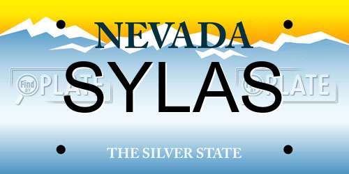 SYLAS Nevada License Plate