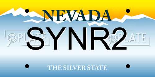 SYNR2 Nevada License Plate