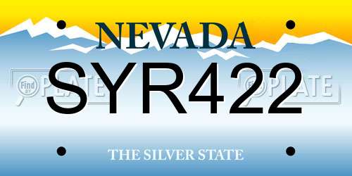 SYR422 Nevada License Plate