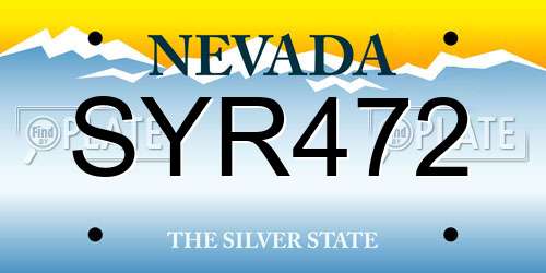 SYR472 Nevada License Plate