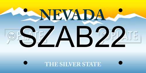 SZAB22 Nevada License Plate