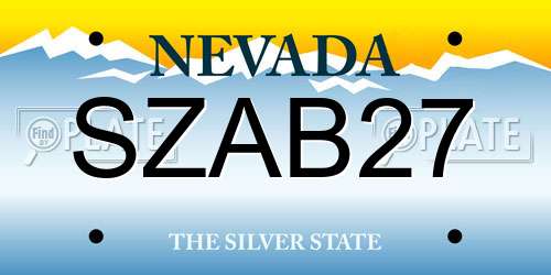 SZAB27 Nevada License Plate