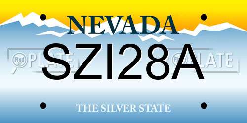 SZI28A Nevada License Plate