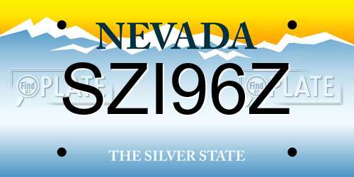 SZI96Z Nevada License Plate