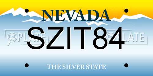 SZIT84 Nevada License Plate