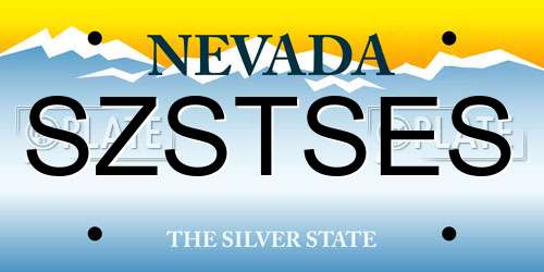 SZSTSES Nevada License Plate