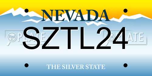 SZTL24 Nevada License Plate