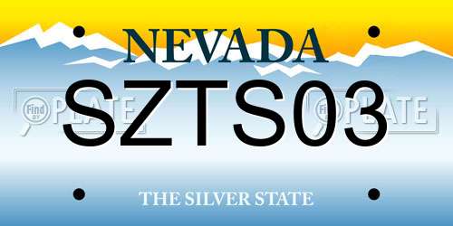 SZTS03 Nevada License Plate
