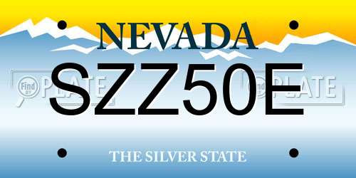 SZZ50E Nevada License Plate
