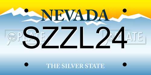 SZZL24 Nevada License Plate