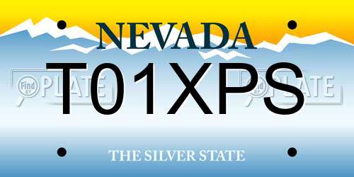 T01XPS Nevada License Plate