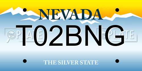 T02BNG Nevada License Plate