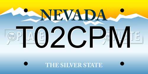 T02CPM Nevada License Plate