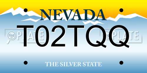 T02TQQ Nevada License Plate