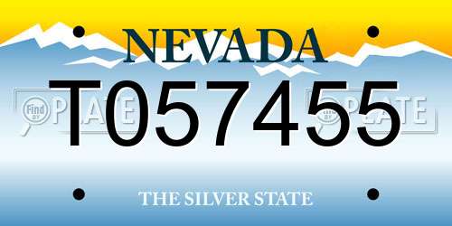T057455 Nevada License Plate