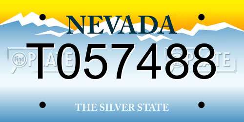 T057488 Nevada License Plate