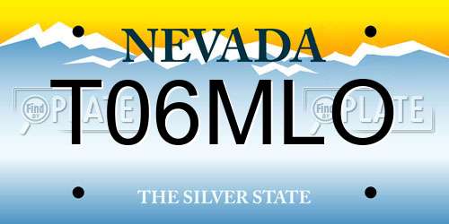 T06MLO Nevada License Plate