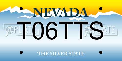 T06TTS Nevada License Plate