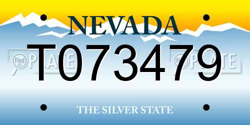 T073479 Nevada License Plate