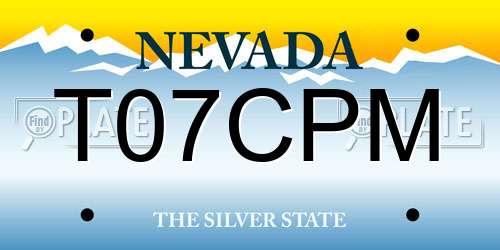 T07CPM Nevada License Plate
