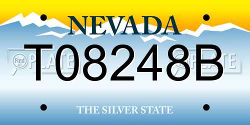T08248B Nevada License Plate