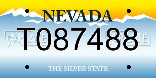 T087488 Nevada License Plate
