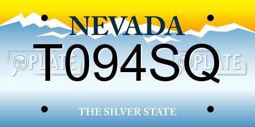 T094SQ Nevada License Plate
