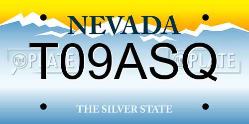 T09ASQ Nevada License Plate