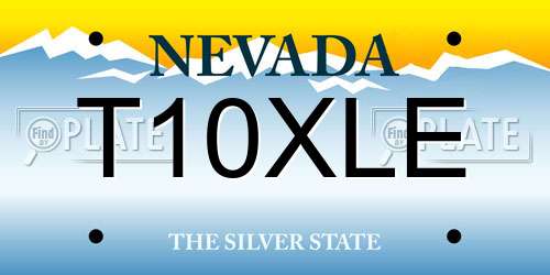 T10XLE Nevada License Plate