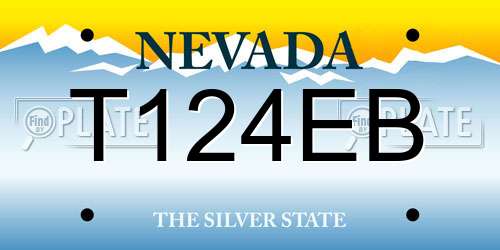 T124EB Nevada License Plate