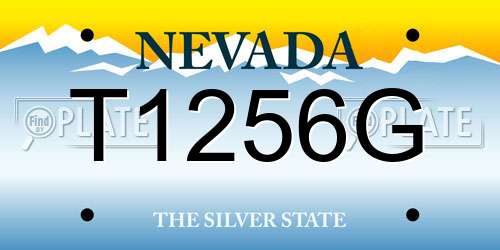 T1256G Nevada License Plate