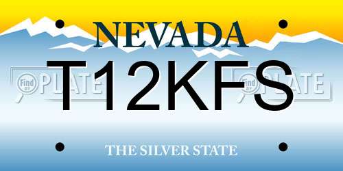 T12KFS Nevada License Plate
