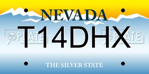 T14DHX Nevada License Plate