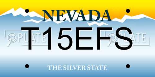 T15EFS Nevada License Plate