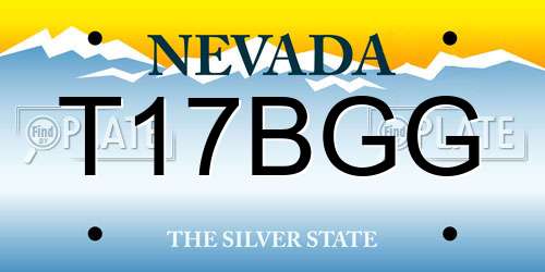 T17BGG Nevada License Plate