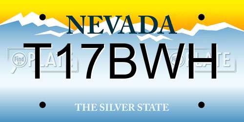 T17BWH Nevada License Plate