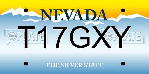 T17GXY Nevada License Plate
