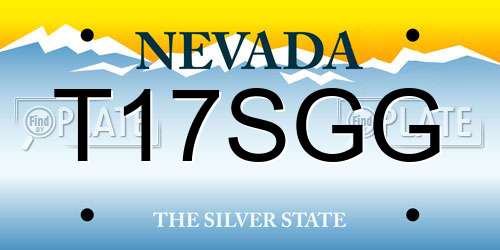 T17SGG Nevada License Plate