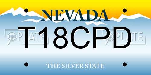 T18CPD Nevada License Plate