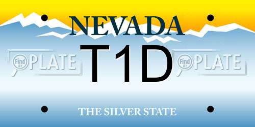 T1D Nevada License Plate