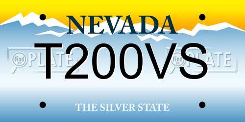 T200VS Nevada License Plate
