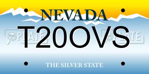 T20OVS Nevada License Plate