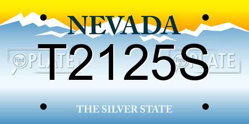 T2125S Nevada License Plate